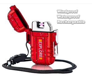LcFun Plasma Arc Lighter Waterproof Windproof Rechargeable